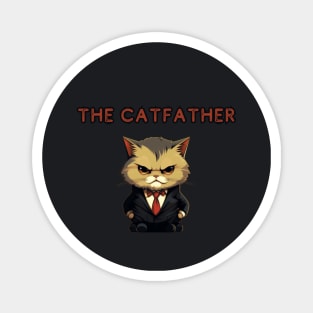 THE CATFATHER, minimalistic Magnet